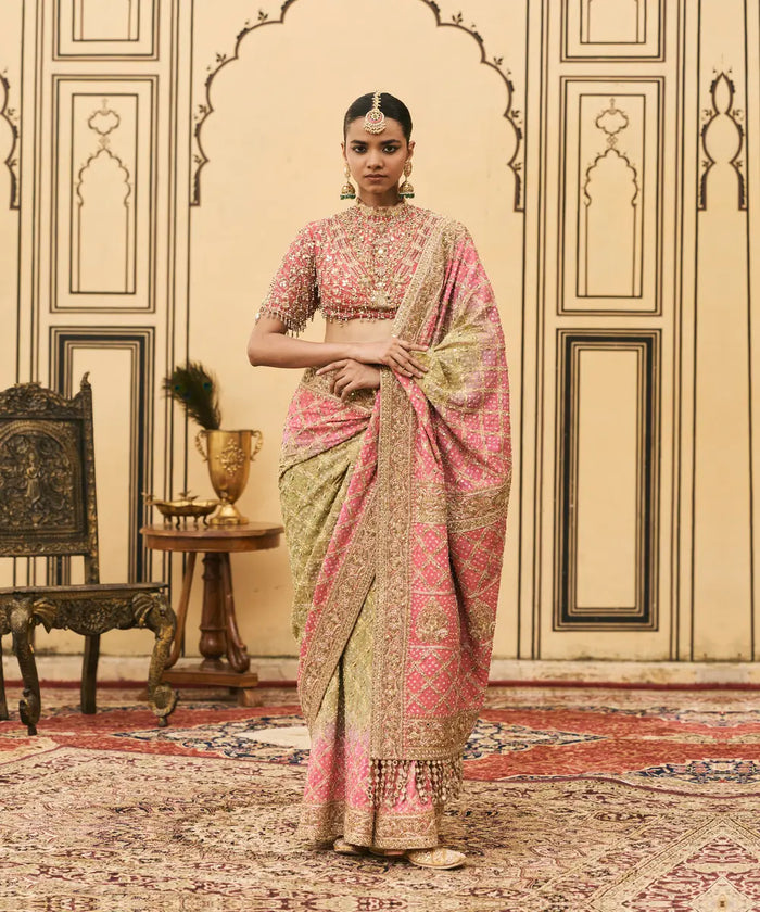 Gulnaar Ombre Saree Set