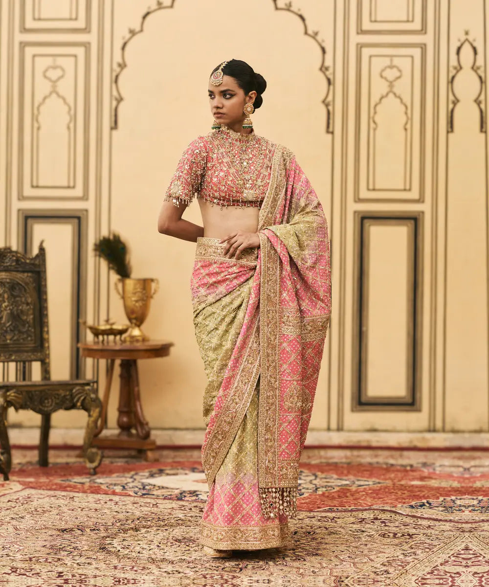 Gulnaar Ombre Saree Set
