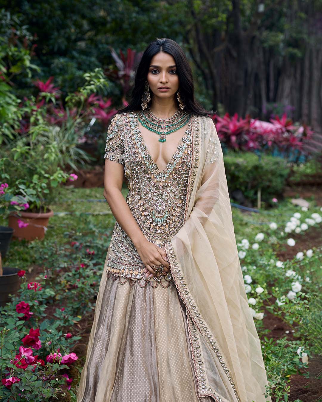 Noor-e-Zar Jadau Lehenga Set