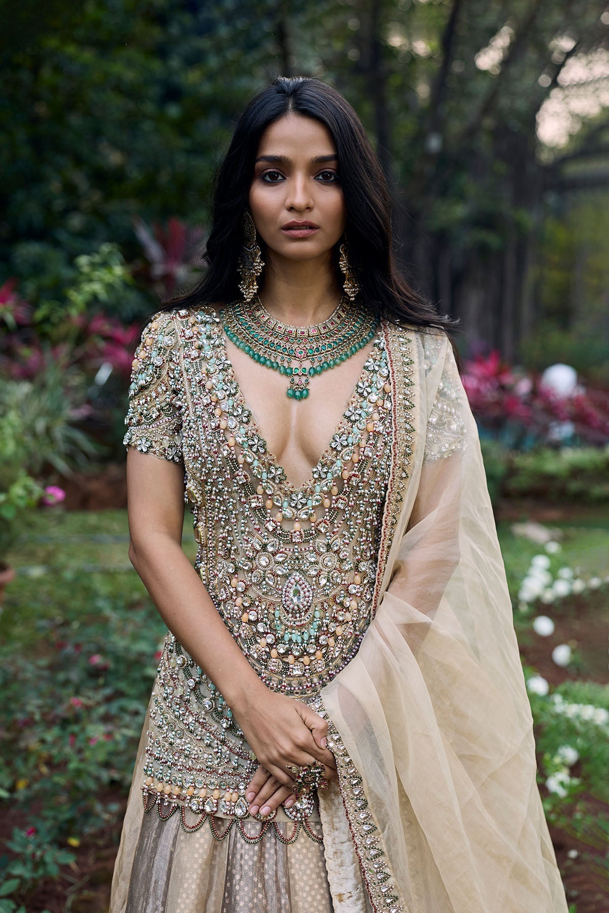 Noor-e-Zar Jadau Lehenga Set