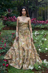 Gulnaar Gota Lehenga Set
