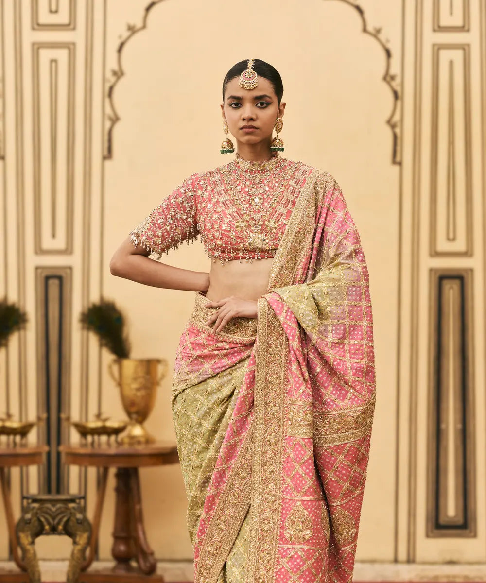Gulnaar Ombre Saree Set