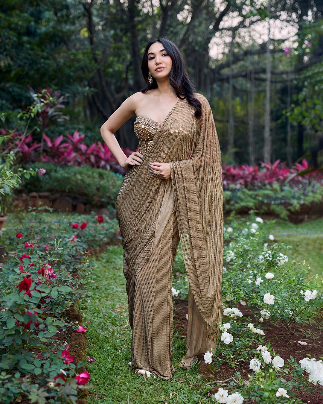 unehri Noor Crystal Saree Set