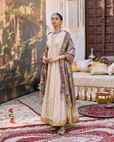 Sharanya Anarkali and Jamawar Shawl Set