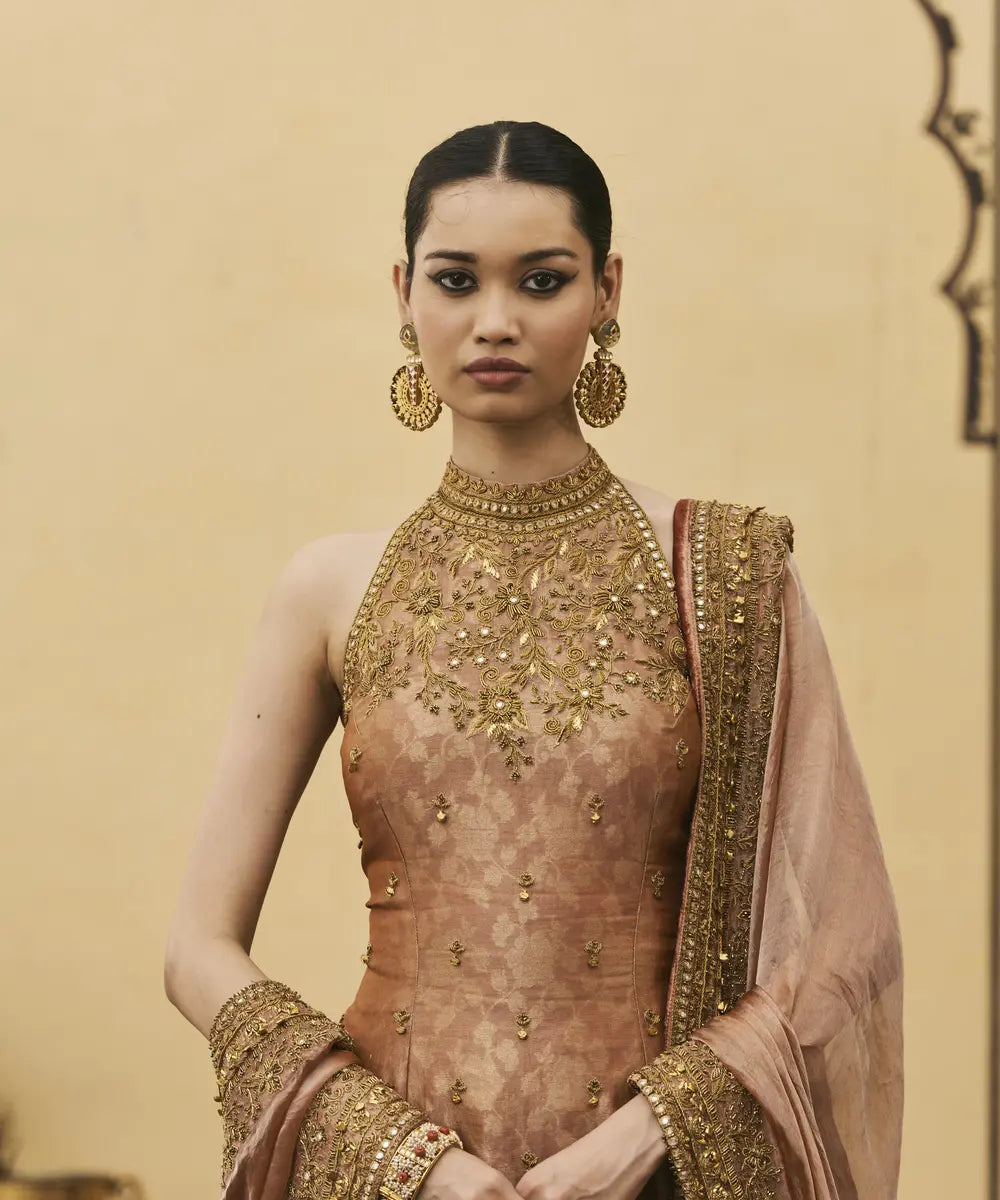 Aadhira Brocade Tissue Garara Set