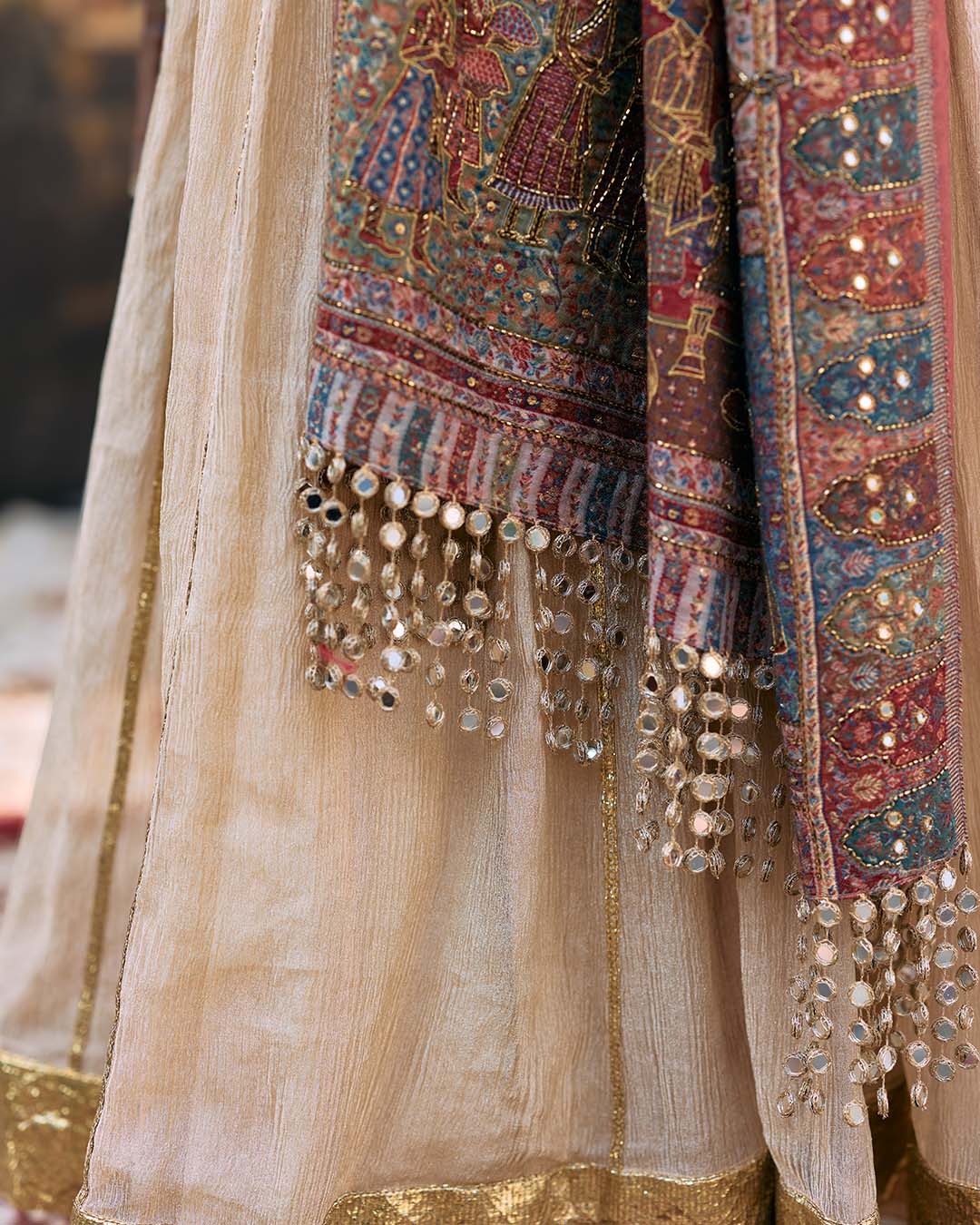 Sharanya Anarkali and Jamawar Shawl Set