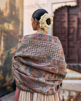 Sharanya Anarkali and Jamawar Shawl Set