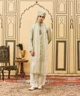 Jalabha Raw Silk Kurta Bundi Set