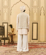 Ivory Chanderi Kurta Set