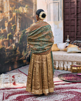 Pitambara Anarkali and Jamawar Shawl Set