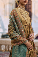 Pitambara Anarkali and Jamawar Shawl Set
