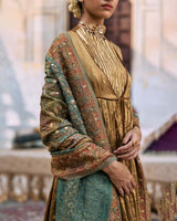 Pitambara Anarkali and Jamawar Shawl Set