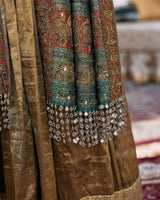 Pitambara Anarkali and Jamawar Shawl Set