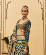 Blue Bandhani Lehenga Set