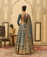 Blue Bandhani Lehenga Set