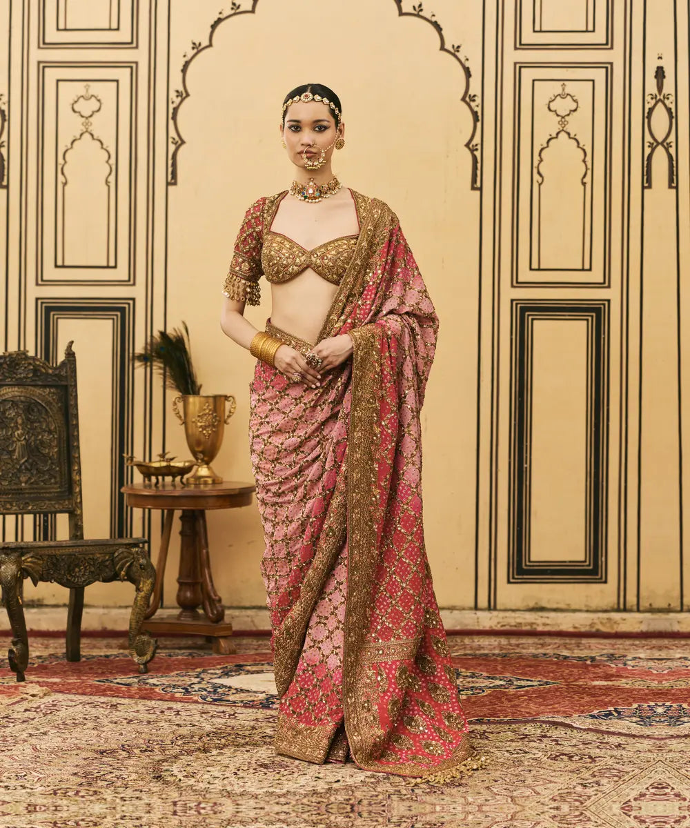 Gulrukh Ombre Saree Set
