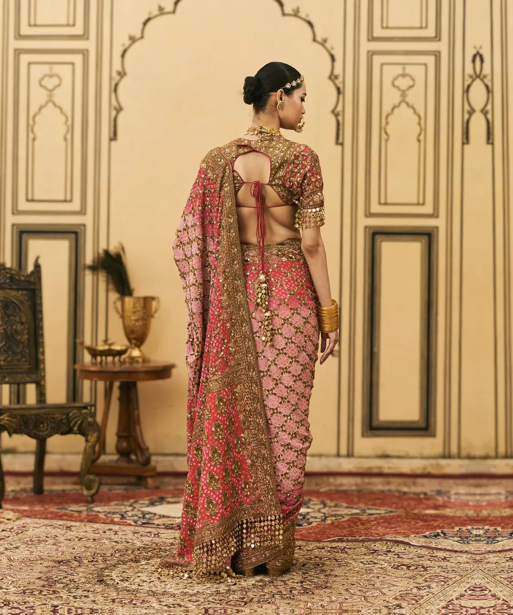 Gulrukh Ombre Saree Set