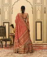Red Bandhani Lehenga Set