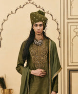 Sabz Chanderi Kurta Set