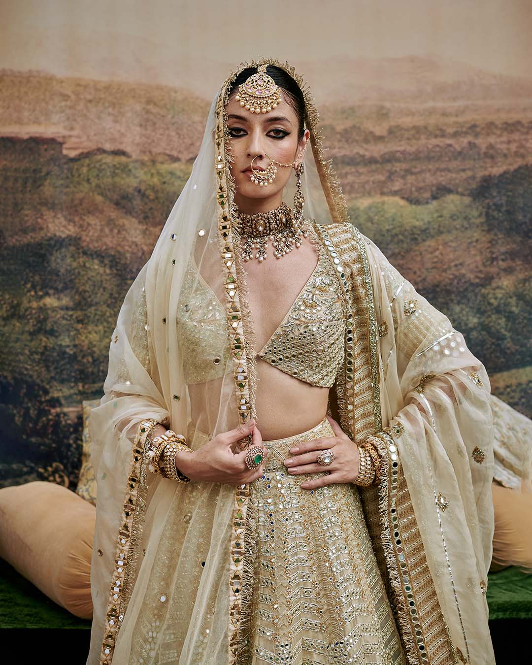 Shvet Afsana Lehenga and Veil
