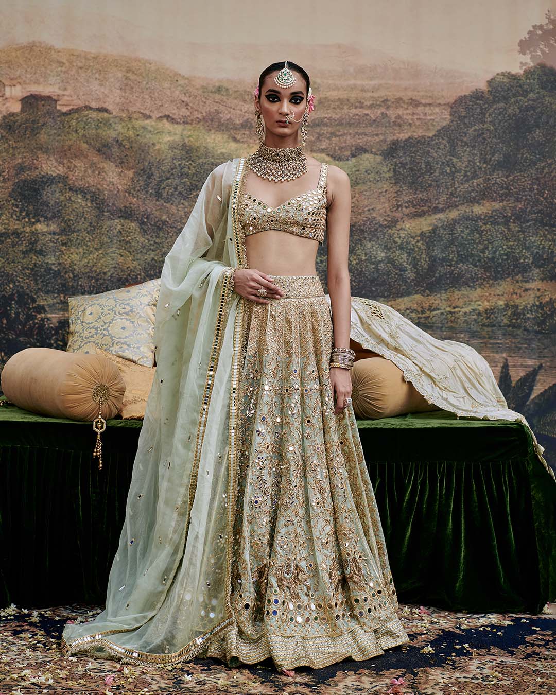 Noor Jahan Lehenga with Single Dupatta