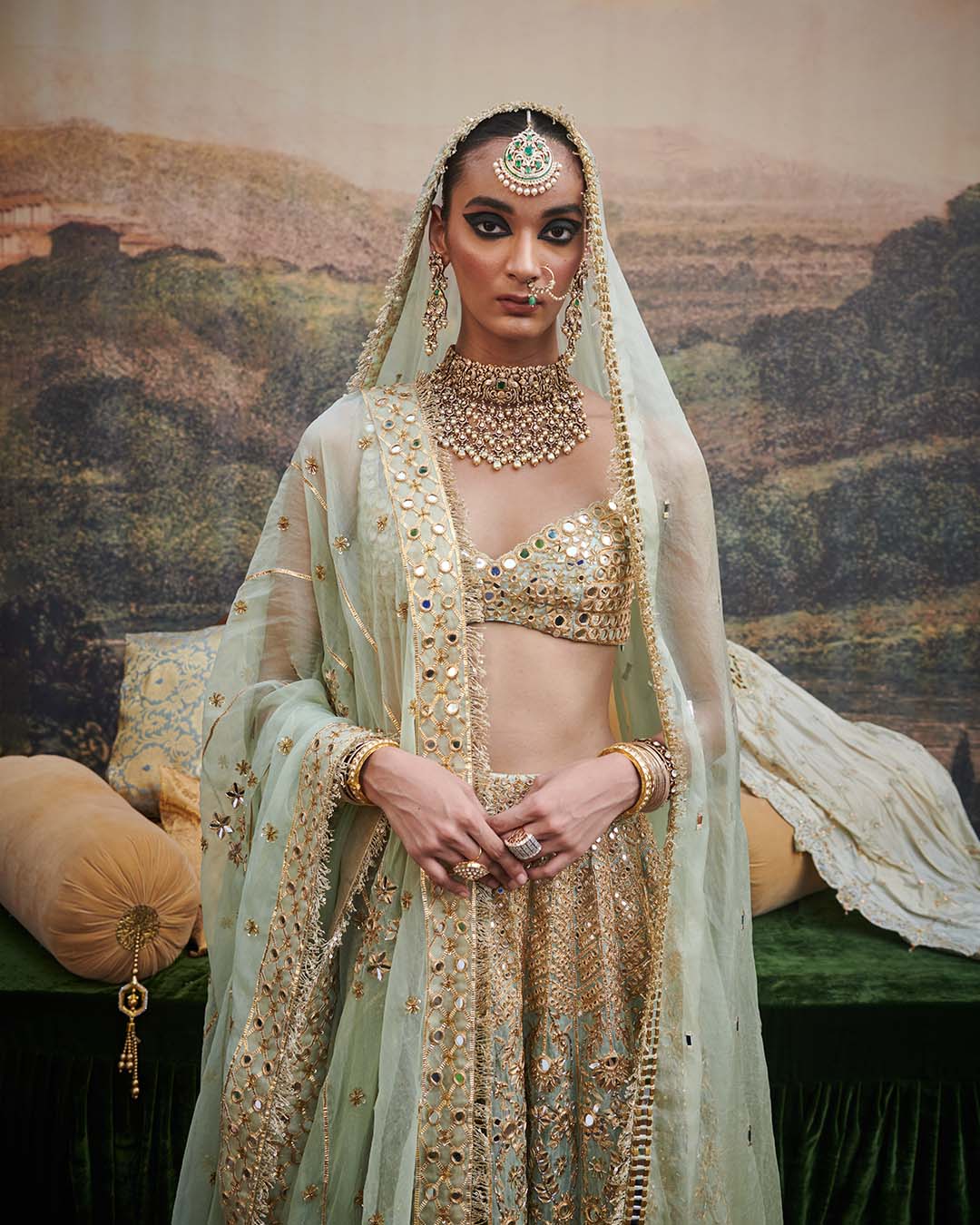 Noor Jahan Lehenga and Veil