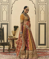 Rangmanch Brocade Phulkari Lehenga Set