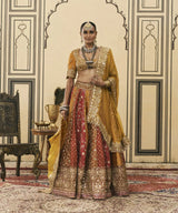 Rangmanch Brocade Phulkari Lehenga Set