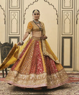Rangmanch Brocade Phulkari Lehenga Set
