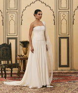 Sheer Georgette Gown Set