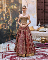 Arunima Lehenga Set with Chhavi Jaal Veil