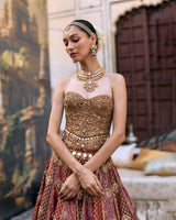 Arunima Lehenga Set with Chhavi Jaal Veil