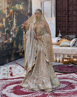 Rajbaraat Lehenga with Sheeshya Veil Set