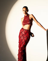 Scarlet  Nile Embellished Crystal Skirt Top