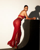 Scarlet  Nile Embellished Crystal Skirt Top