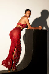 Scarlet  Nile Embellished Crystal Skirt Top