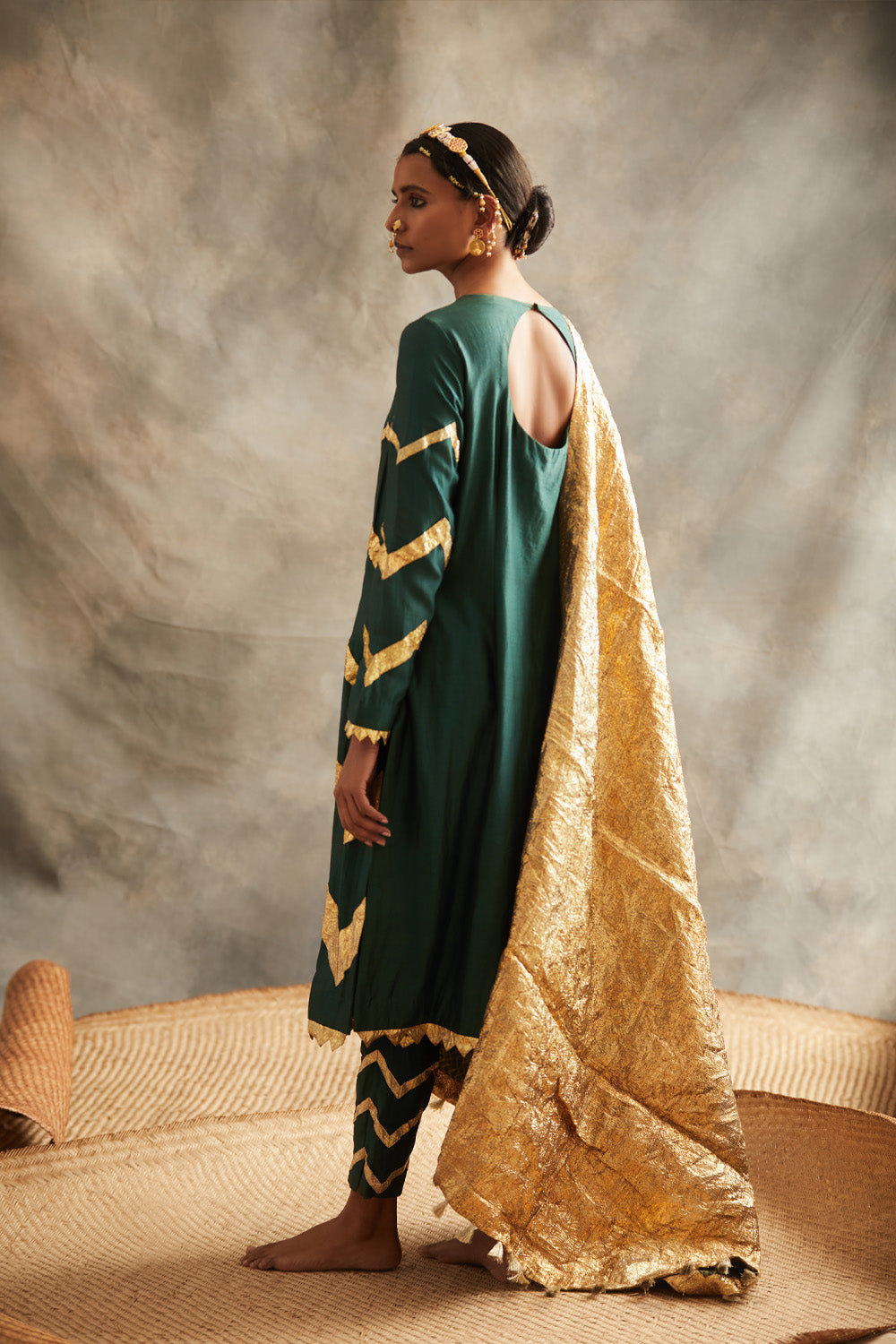 Hara Panna Kurta set