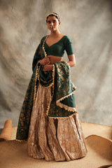 Panna Chandi Lehenga Set