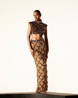 Sphinx Chic Embelished Crystal Skirt Top