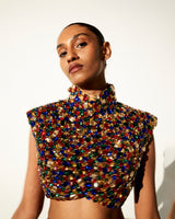 Sphinx Chic Embelished Crystal Skirt Top