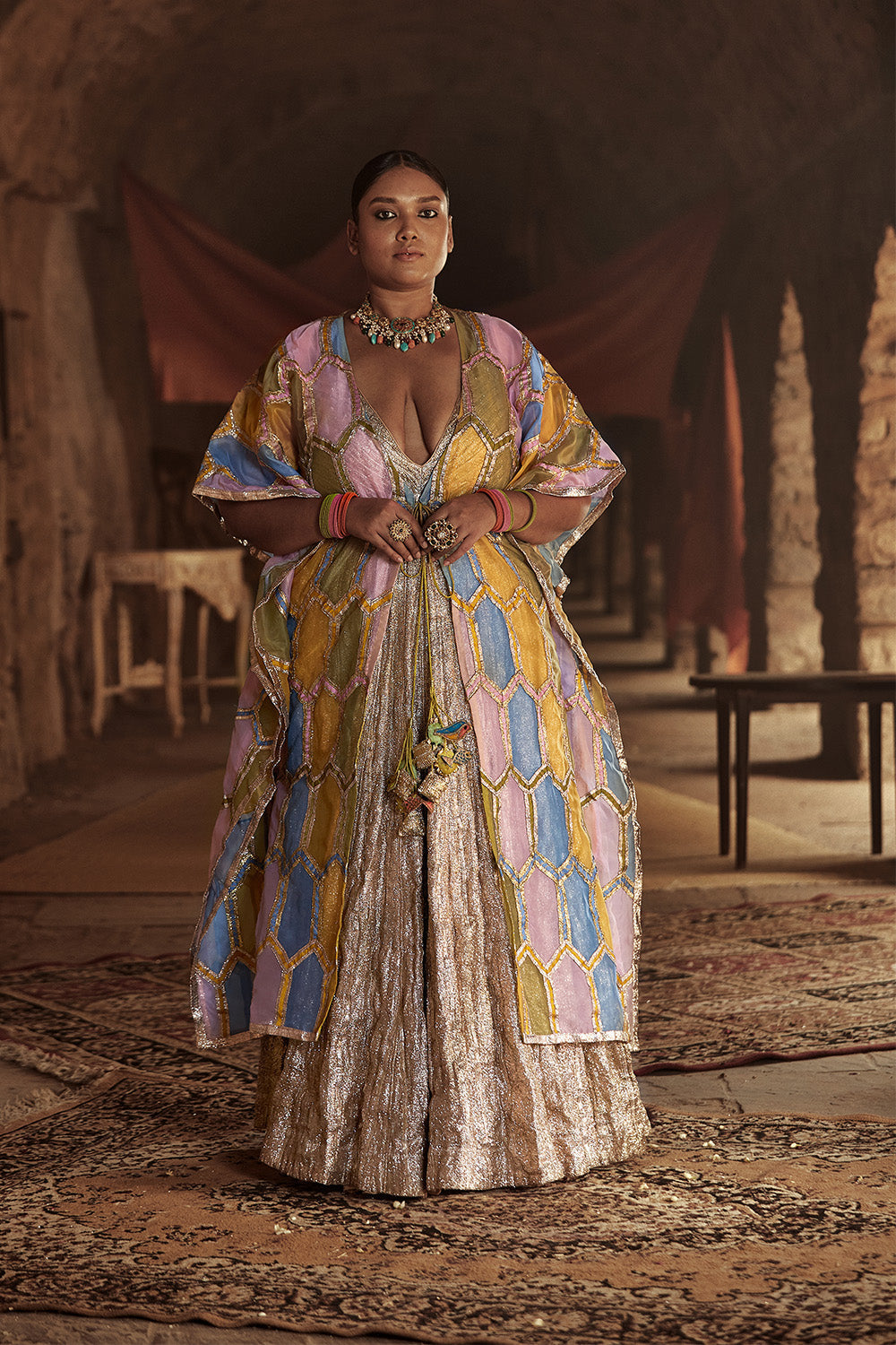 Kausar Kaftan Lehenga Set
