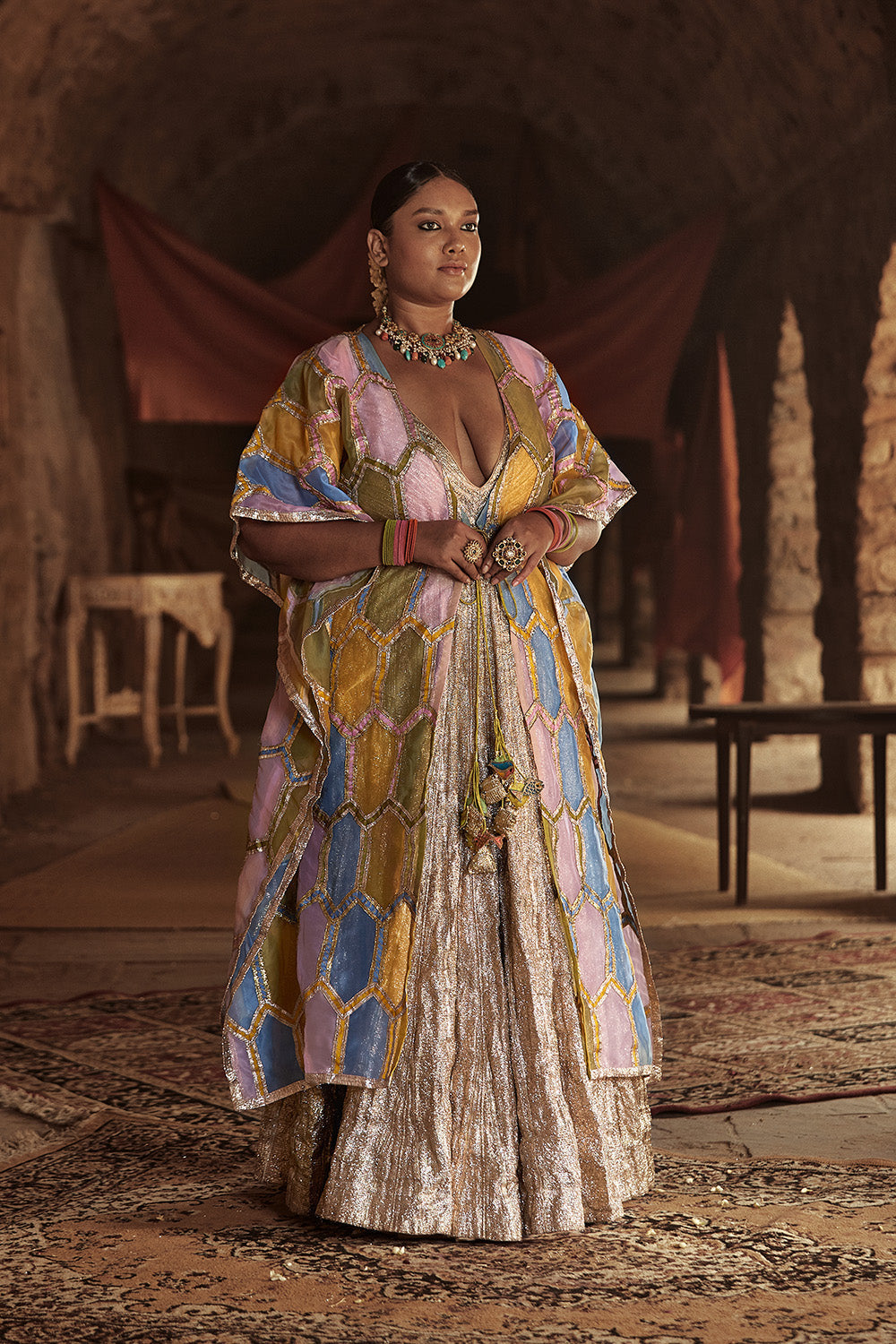 Kausar Kaftan Lehenga Set