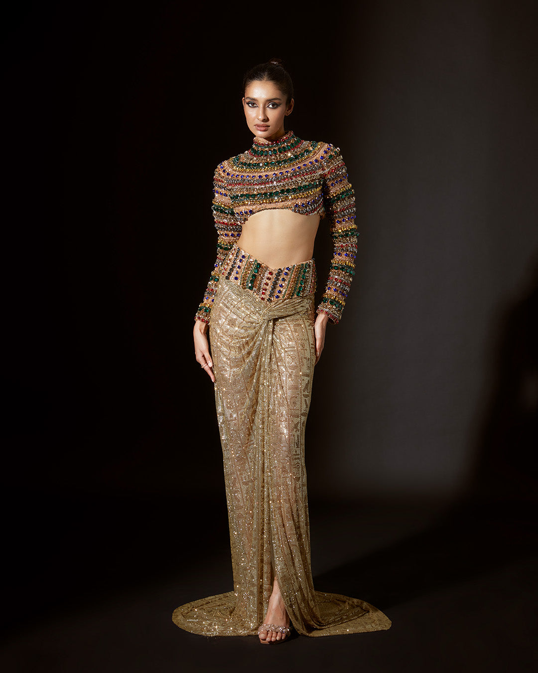 Pharaoh'S Finery Embellished Crystal Top Skirt