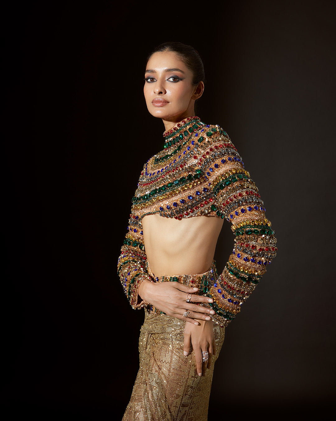 Pharaoh'S Finery Embellished Crystal Top Skirt