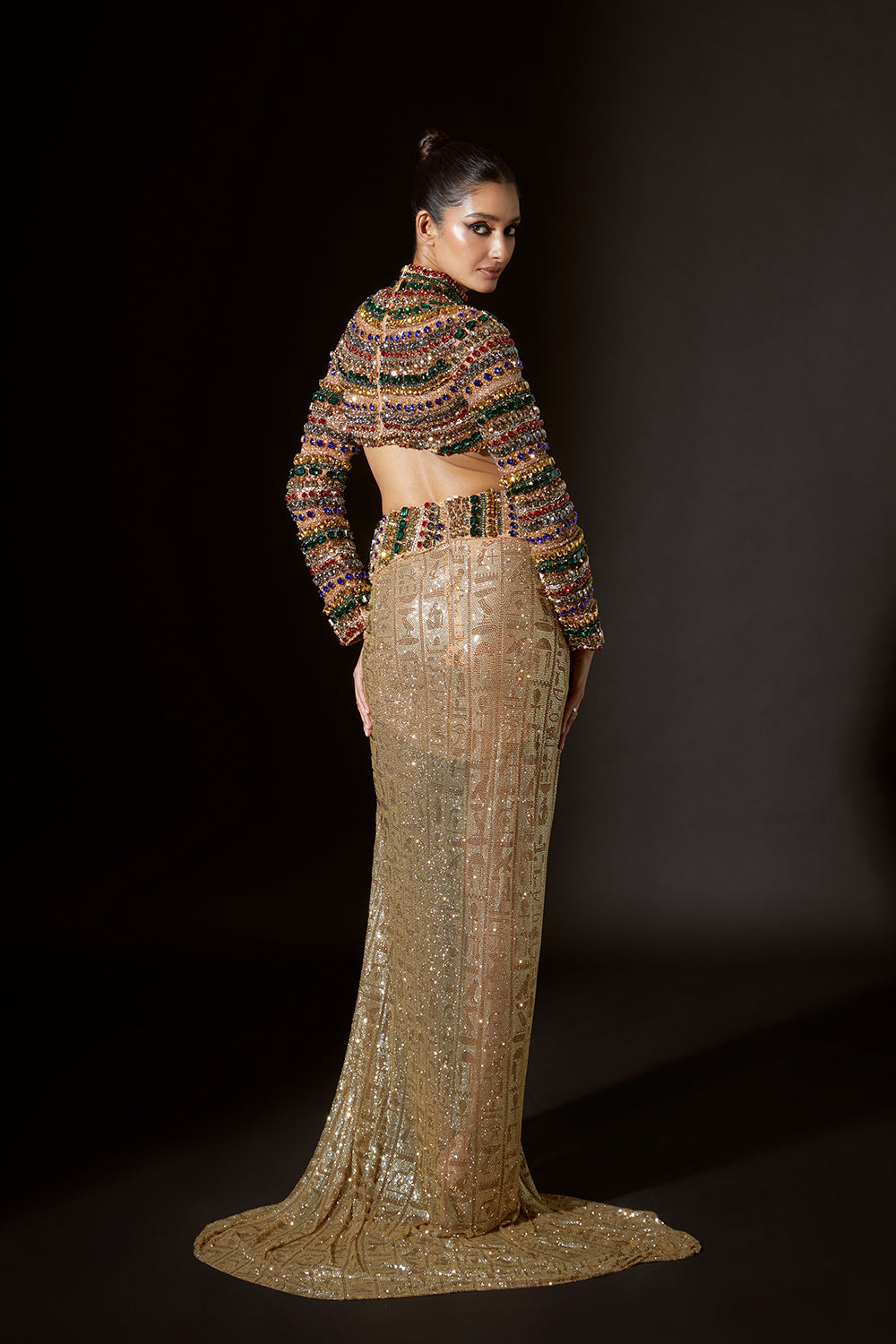 Pharaoh'S Finery Embellished Crystal Top Skirt