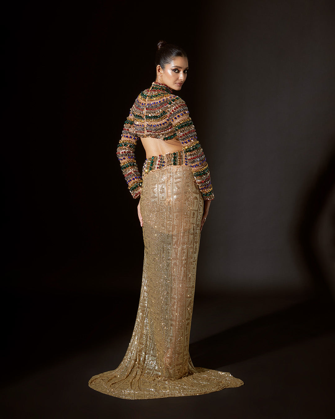 Pharaoh'S Finery Embellished Crystal Top Skirt