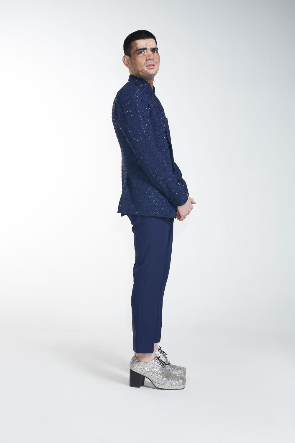 Men Blue Blink