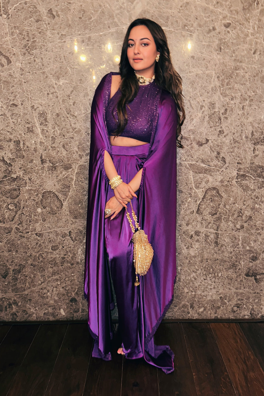 Sonakshi Sinha in Violeta Cape Set