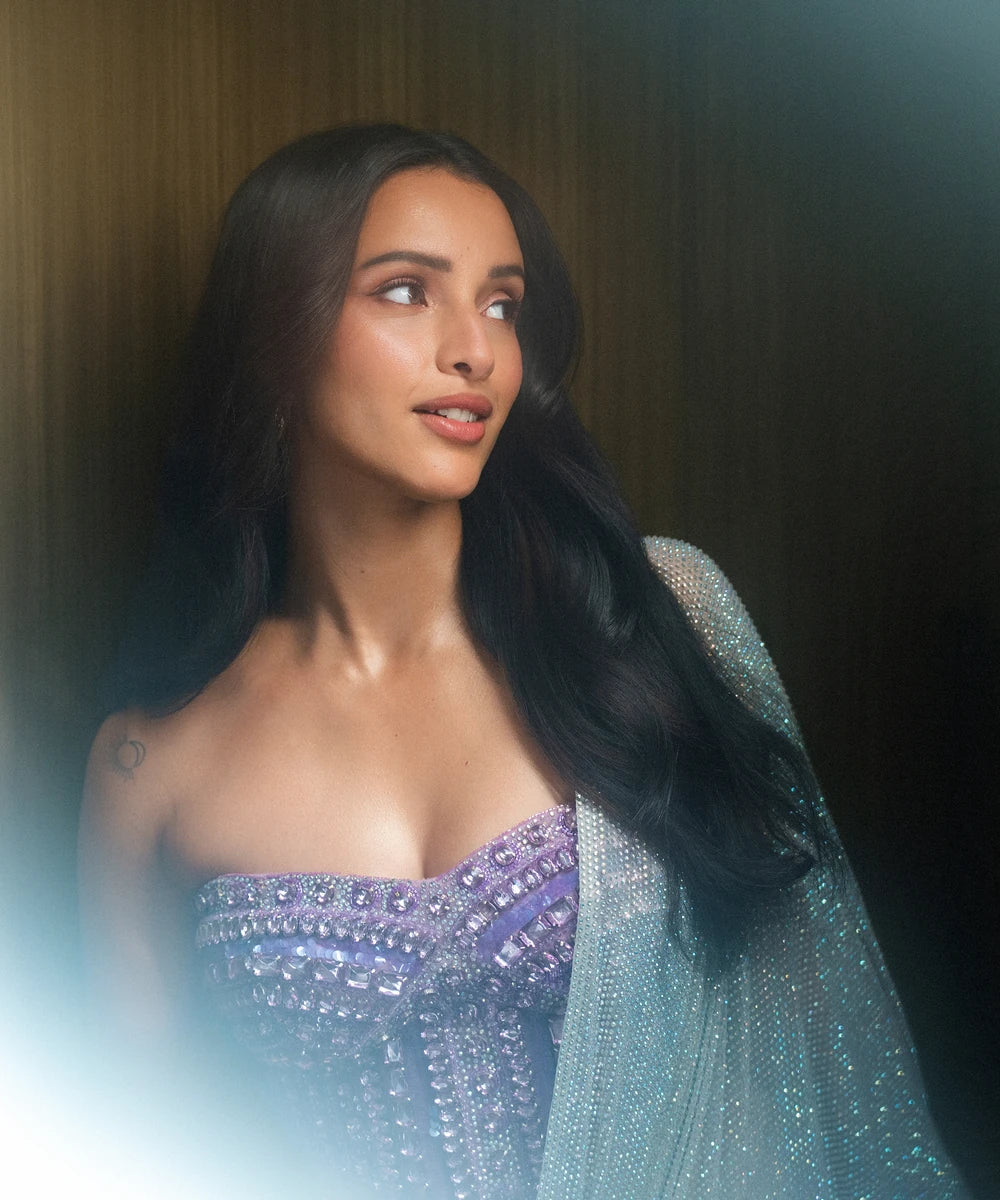 Tripti Dimri in Lilac Lumina Drape Set