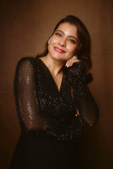 Kajol in celestial night top and skirt